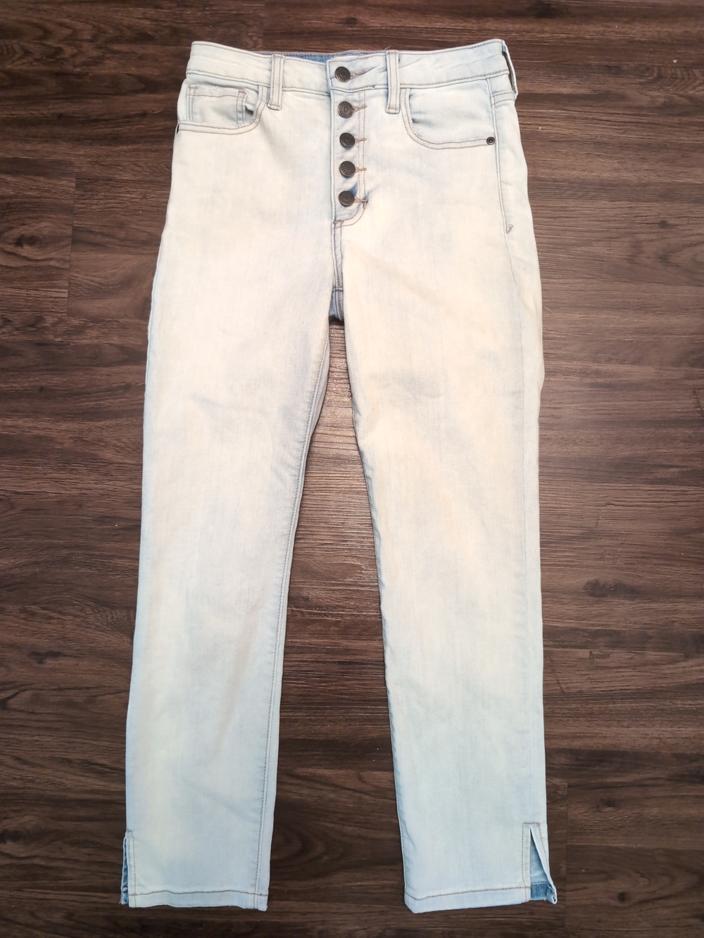 High-Rise Light Blue Button-Fly Women's Jeans